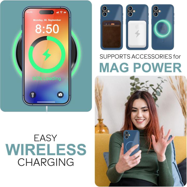 Image du produit Nalia Étui hybride mat avec fonction MagSafe (Apple iPhone 16)