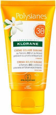 Actual product image Klorane Polysianes Sublime Face Sun Cream Spf30 50ml (Sun cream face, SPF 30, 50 ml)
