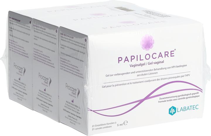 Produktbild Labatec Pharma PAPILOCARE Vaginalgel 63x5ml (315 ml, Intimgel)