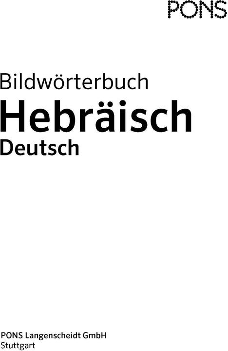 Produktbild Bildwörterbuch Hebräisch (Deutsch, Hebräisch, 2022)