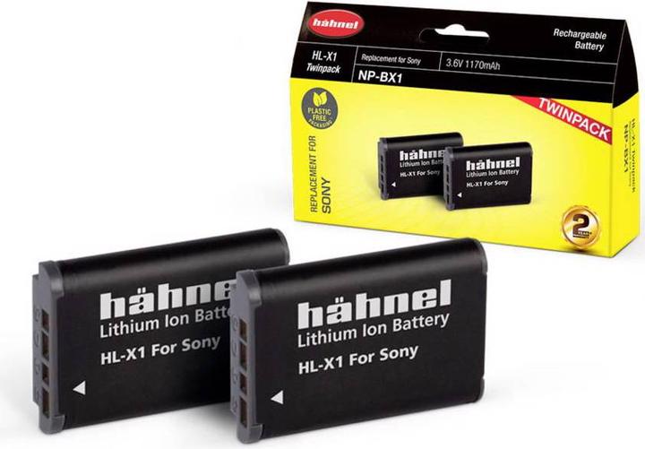 Produktbild Hähnel HL-X1, 2er Kamera-Akku ersetzt Original-Akku NP-BX1 3.6 V 1170 mAh (Kamera Akku)