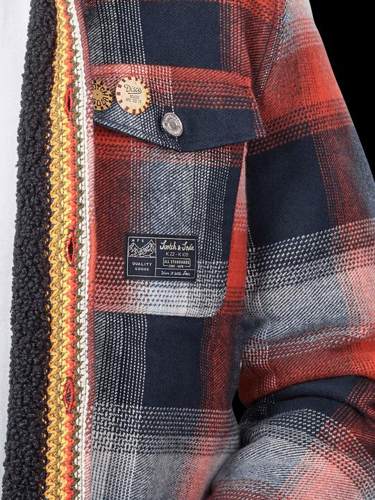 Actual product image Scotch & Soda Teddy Lined Checked Overshirt Blue/Mix (M)