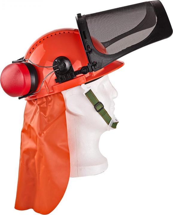 Image du produit Dema Forsthelm Sicherheitshelm Helm mit Gesichtsschutz Gehörschutz Nackenschutz (52 - 62 cm)