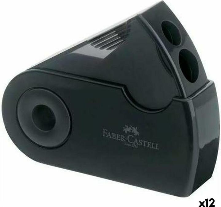 Faber-Castell Faber Castell 182700 "Sleeve" Double Hole Sharpener Box - Black