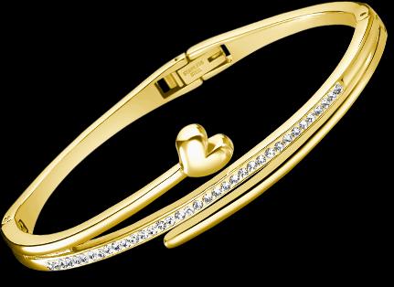Produktbild Lotus Style - Romantic gilded bracelet with zircons Woman Basic LS2123-2 / 1 (L)