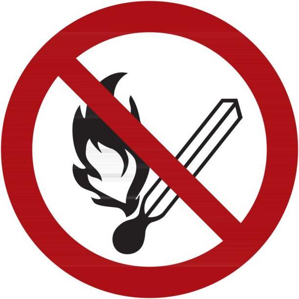 Produktbild Promat Verbotszeichen Feuer, offenes Licht und Rauchen verboten, Typ: 02600