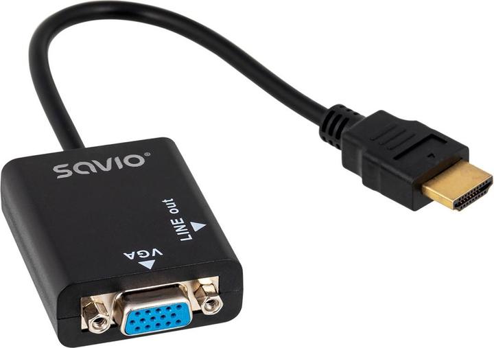 Produktbild Savio CL-23 Videokabel-Adapter VGA (D-Sub) HDMI Typ A (Standard) (VGA, HDMI, 50 cm)