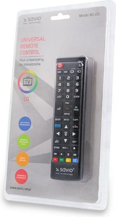 Produktbild Savio RC-07 Fernbedienung IR Wireless TV Drucktasten (Universal Fernbedienung, Miracast)
