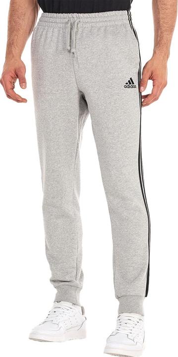 Actual product image adidas Mens Fleece 3 Stripes Cuffed Tapered Jogging Bottoms (M)