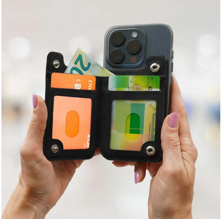 Actual product image 4smarts Magnet Wallet Compact Caddy (Apple iPhone 13 Pro Max, Apple iPhone 15 Pro, Apple iPhone 14 Pro Max, Apple iPhone 12 Pro Max, Apple iPhone 15 Pro Max)
