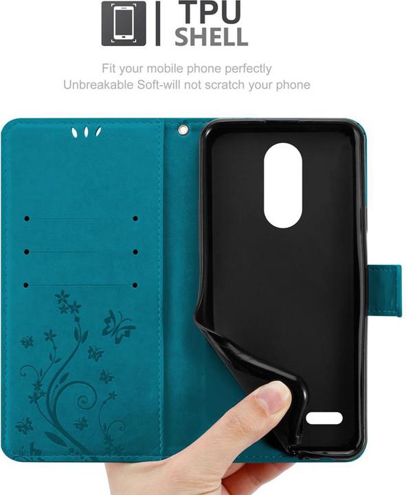 Actual product image Cadorabo Flower Book Cover (LG K8 2018)