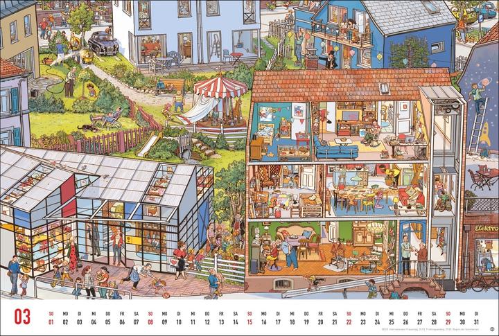 Actual product image Göbel & Knorr Wimmelbilder Edition Kalender 2026 (58 x 39 cm, German)