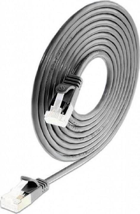 Actual product image Wirewin Slim Patch Cable: U/FTP,7.0m,black (U/FTP, CAT6a, 7 m)