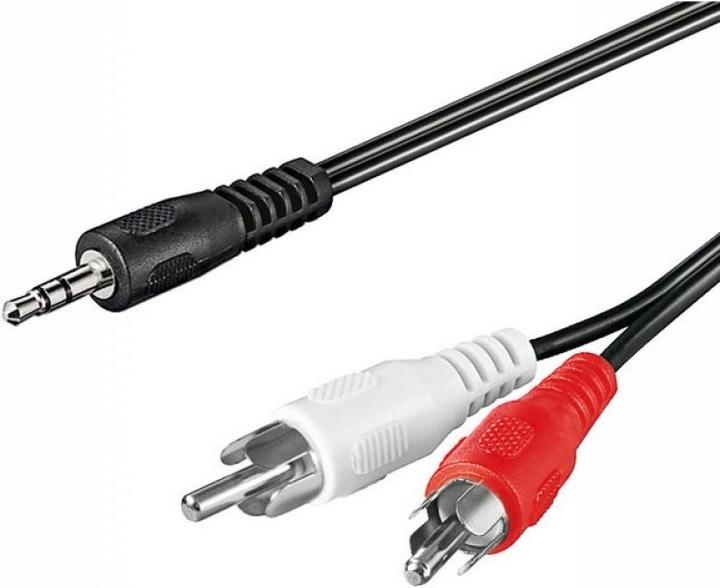 Produktbild AccuCell Audio-Video-Kabel 3,0 m 3,5 mm stereo Stecker auf 2 x Cinch-Stecker (3 m)