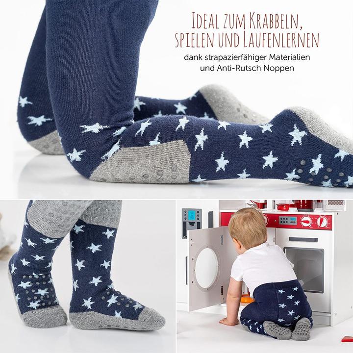 Image du produit La Loona LaLoona Collants pour bébé Collants à enfiler - Étoiles marine - (74/80)