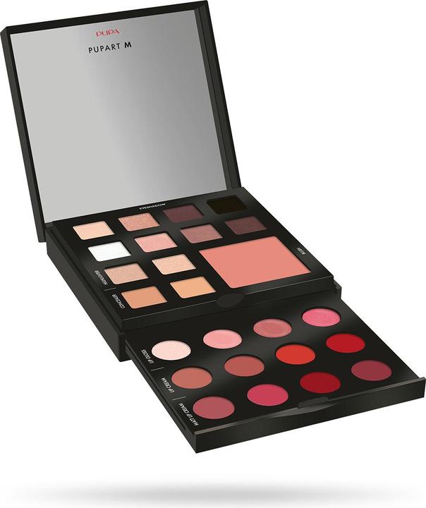 Actual product image RED Toilet Bag Pupart M Make Up Palette Eyes Face Lips Colours Pupa 3622