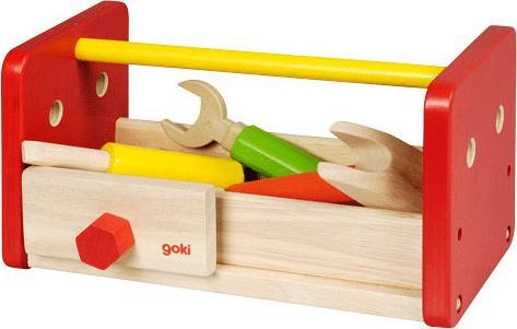 Produktbild Goki Holz Werkbank und Werkzeug box 2 in 1