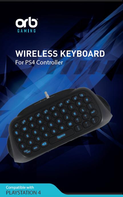 Produktbild ORB Playstation 4 Controller Keyboard Blue Blacklit (PS4)