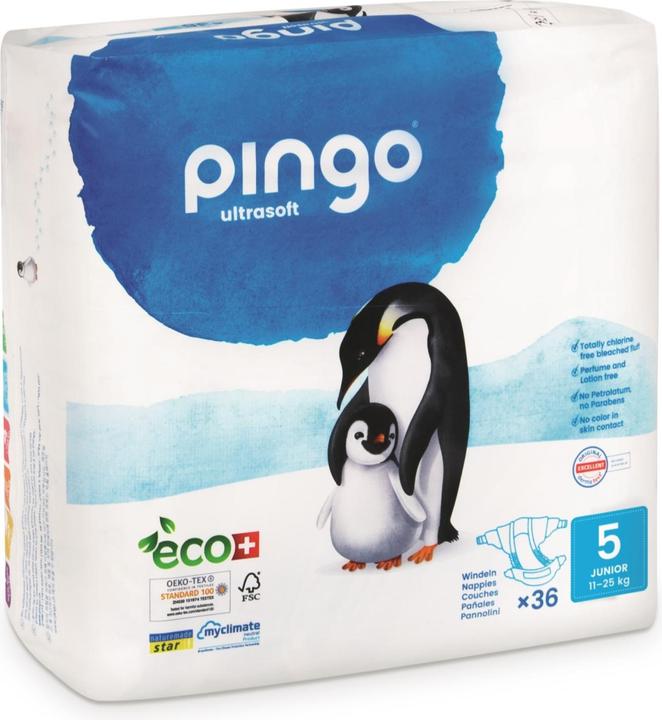 Image du produit Pingo Couches écologiques (Taille 5, Pack mensuel, 216 pièce(s))