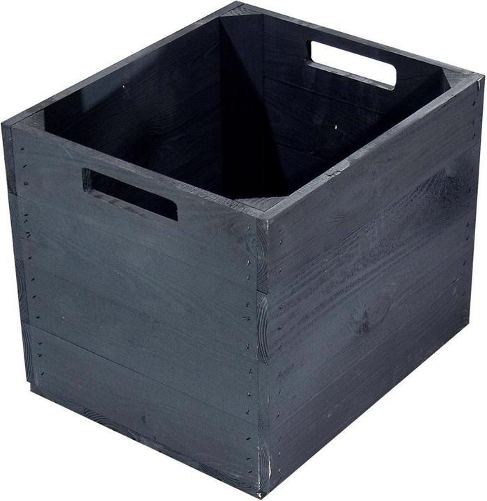 Actual product image Holz Zollhaus Storage Box Vintage Black 33 x 38 cm (32.5 x 32.5 x 37.5 cm, 39.61 l)