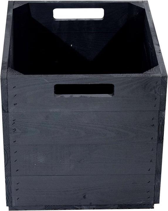 Actual product image Holz Zollhaus Storage Box Vintage Black 33 x 38 cm (32.5 x 32.5 x 37.5 cm, 39.61 l)