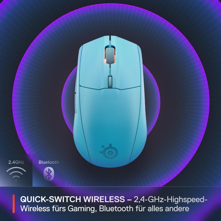 Actual product image SteelSeries Rival 3 WL Gen 2 - Aqua (Wireless)