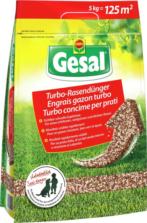 Gesal Engrais gazon Turbo, 5 kg (5.10 kg, 5 l)