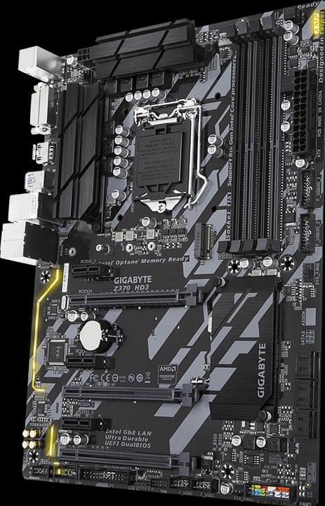 Actual product image Gigabyte Z370-Hd3 (LGA 1151, Intel Z370, ATX)