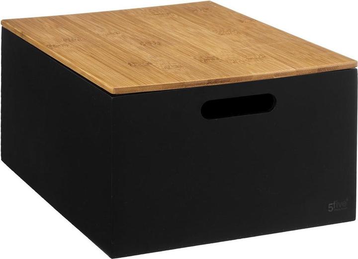JTI Aufbewahrungsboxen mit Bambusdeckel - 3er-Set (26 x 18 x 13 cm)