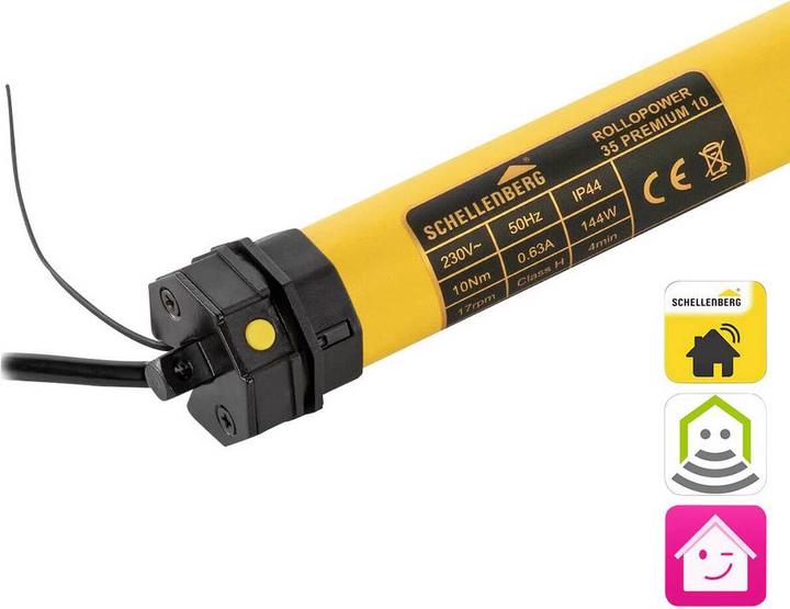 Actual product image Schellenberg Tubular motor radio roller shutter motor PREMIUM 10Nm, Mini