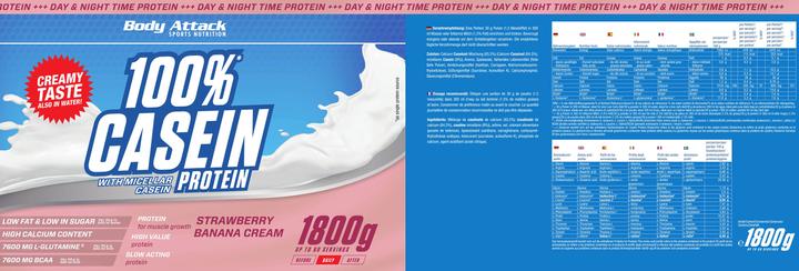 Actual product image Body Attack 100 % Casein Protein (900g can) (Chocolate, 1 pcs., 900 g)