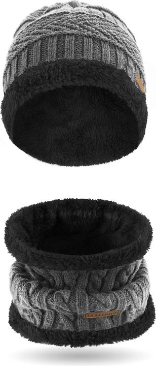 Actual product image Normani Kebili winter set with fur grey/black (One size)