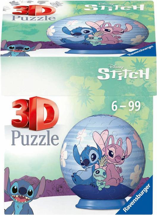 Produktbild Ravensburger 3D Puzzle 11597 - Puzzle-Ball Disney Angel - für grosse und kleine Stitch Fans ab 6 (54 Teile)