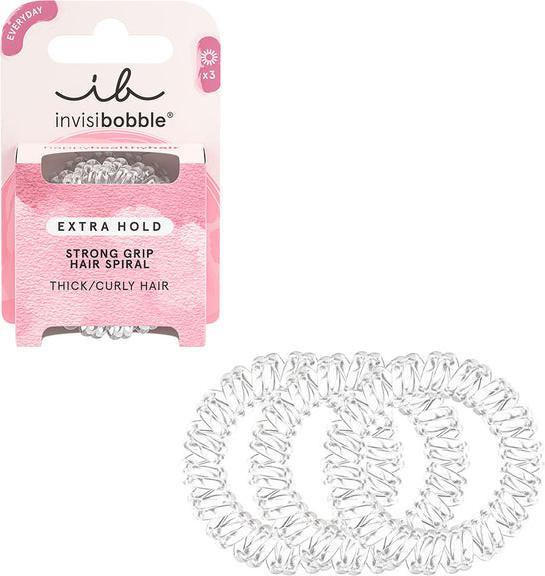 Immagine prodotto Invisibobble Fascetta per capelli Extra Hold crystal clear 3 pezzi. (Elastico per capelli)
