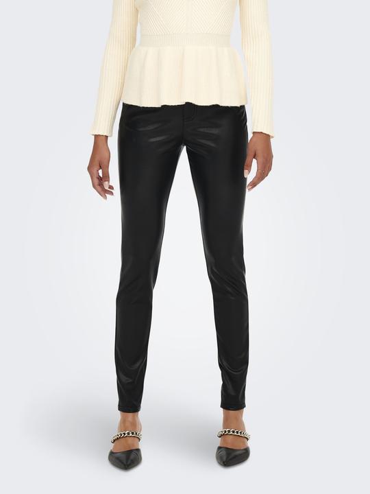 Actual product image Only Zip Faux Leather Trousers (XXS)