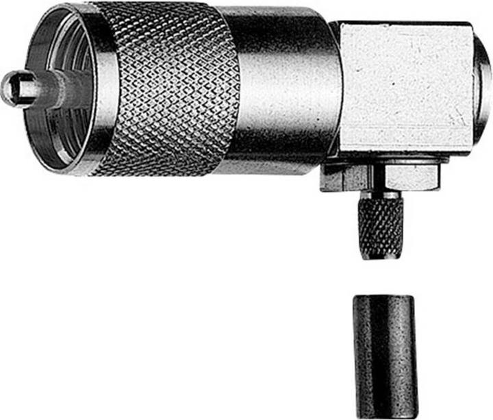 Image du produit Telegärtner Fiche UHF à angle droit à sertir G01 à souder/à sertir, D0105, G01 (RG-58 C/U), RG-141A/U (Câble d'antenne)