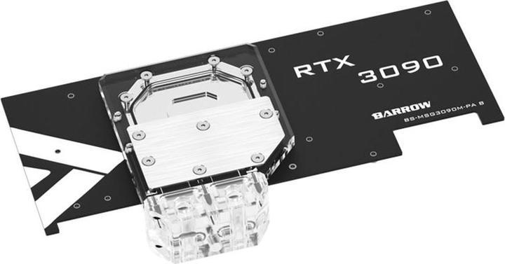 Actual product image Barrow Active backplate RTX 3080/90 Trio RGB - acrylic