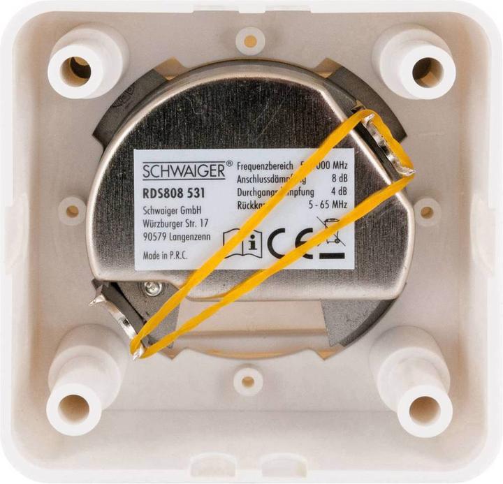 Actual product image Schwaiger Antenna socket RDS908531 (Plug socket)