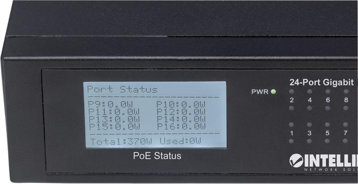 Image du produit Intellinet Commutateur Gigabit Ethernet PoE+ avec 2 ports SFP et écran LCD (24 Ports)