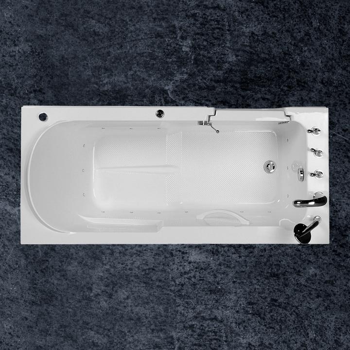 Produktbild PureHaven Seniorenbadewanne 170x75 cm Sitz- und Whirlpool mit Massagedüsen integrierte Tür für leich (75 cm, 170 cm)