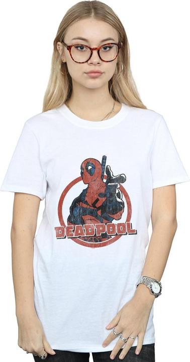 Immagine prodotto Deadpool Gun Finger Maglietta Ampia Donna (M)