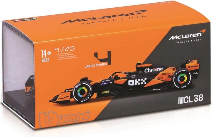 Actual product image Bburago McLaren F1 MCL38 1/43 Norris 2024