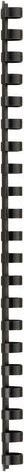 Produktbild GBC Binderücken 12mm, 21 Ringe, schwarz, 100 Stk.