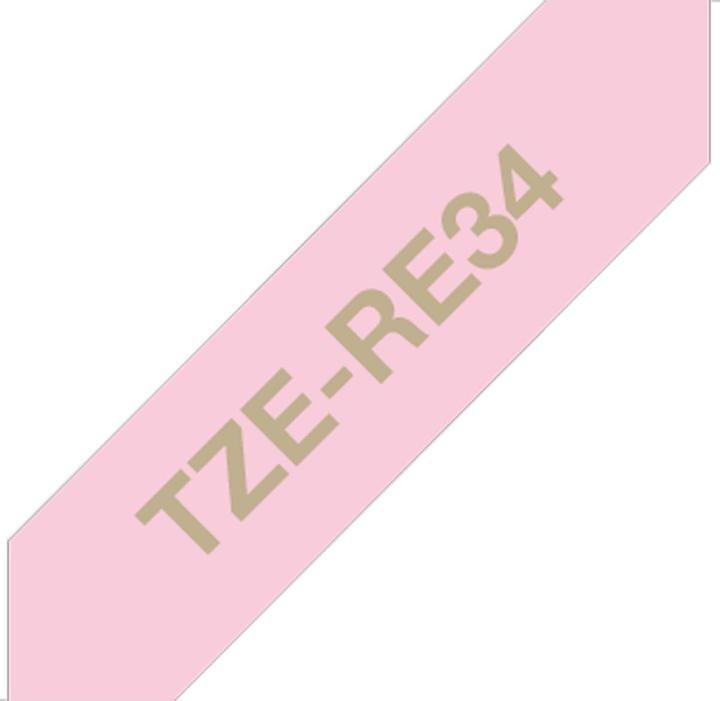 Brother TZe-RE34 (1.20 cm, Gold, Rosa)
