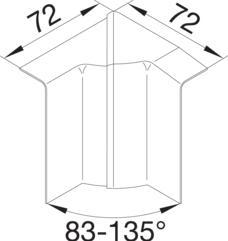 Actual product image Hager SL2008049010 - Cable tray corner (inside) (2 cm)