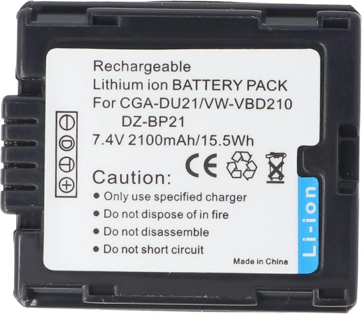 Actual product image Panasonic Battery CGA-DU21 Battery VW-VBD210 (Camera battery)