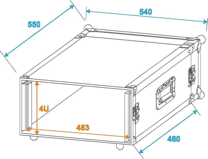 Produktbild Roadinger 19 Zoll Rack 4 HE 30109784 Hol (19" Case)