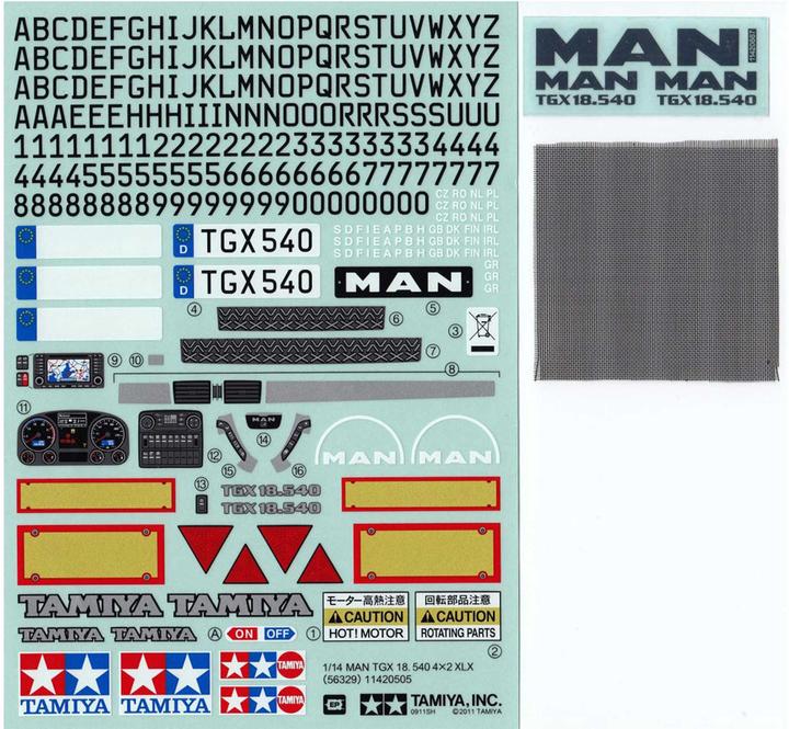 Immagine prodotto Tamiya Adesivo MAN TGX 18.540 Ver.II