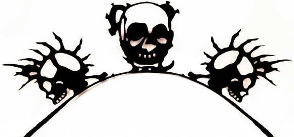 Eulenspiegel Skull - Totenkopf (Künstliche Wimpern)