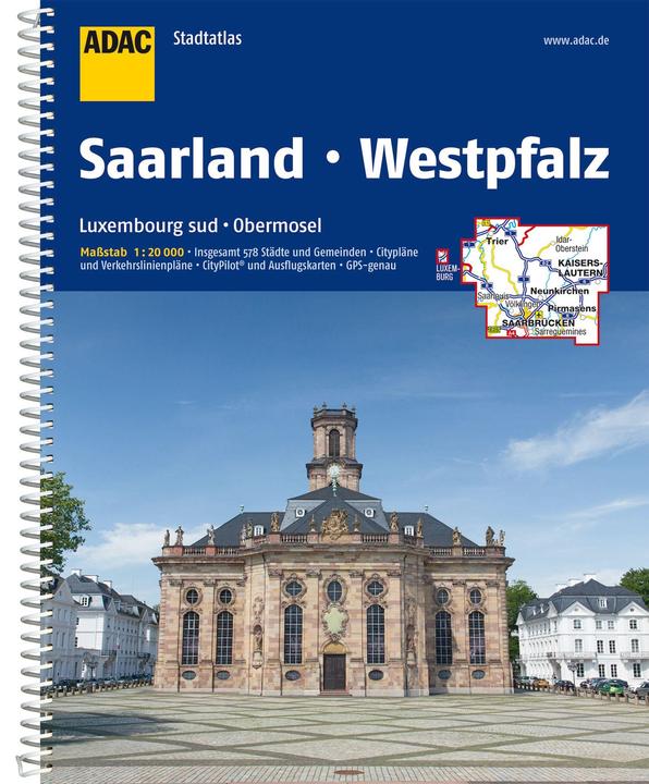 Produktbild Stadtatlas Saarland mit Idar-Oberstein, Kaiserslautern, Luxembourg 20000